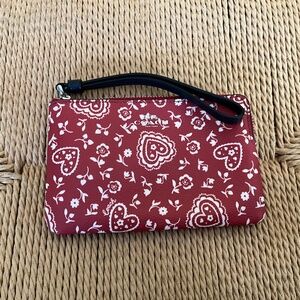 Coach red wristlet